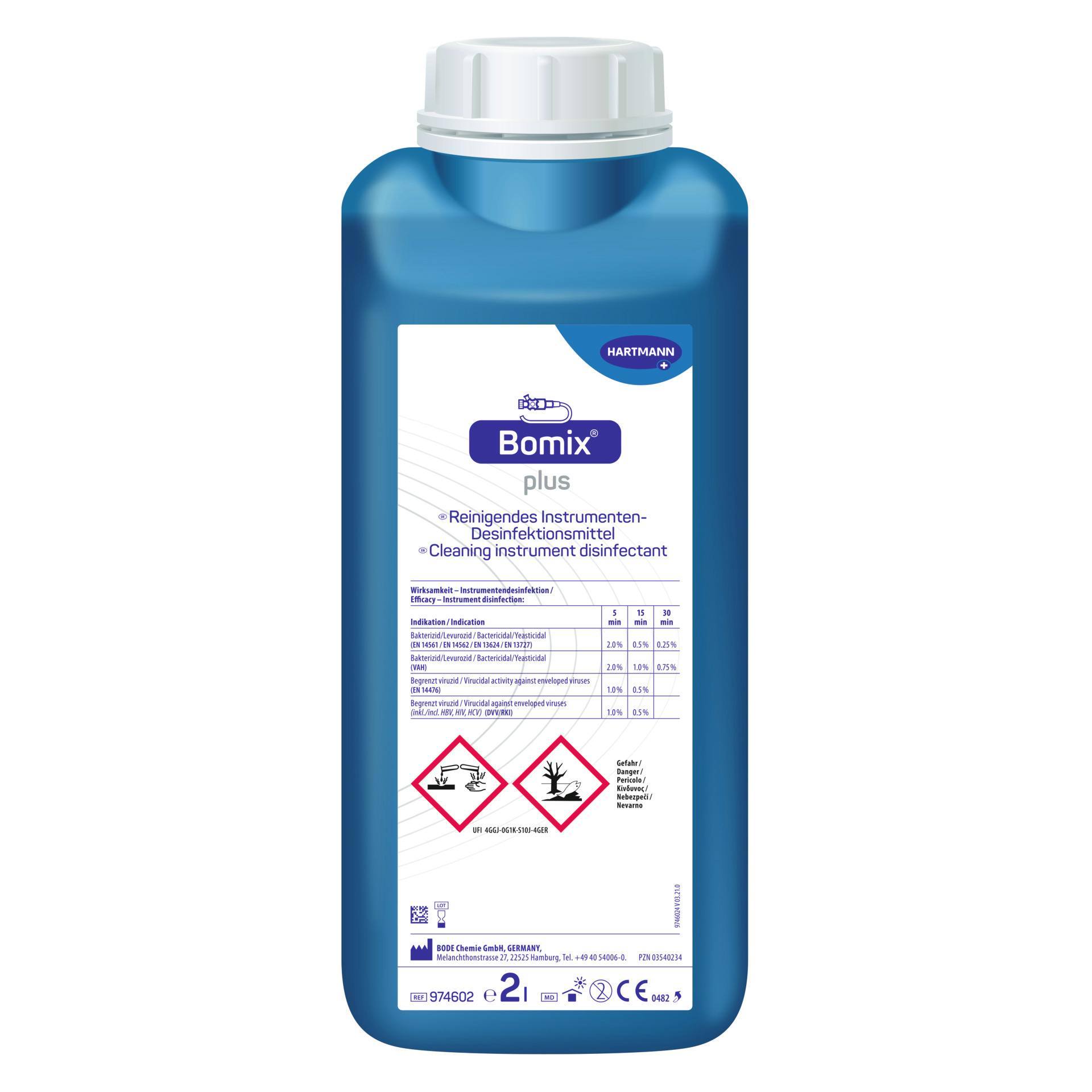 Bomix plus - Aldehydfreies Instrumenten-Desinfektionsmittel Produktbild Web Groß Detailbild 2 L