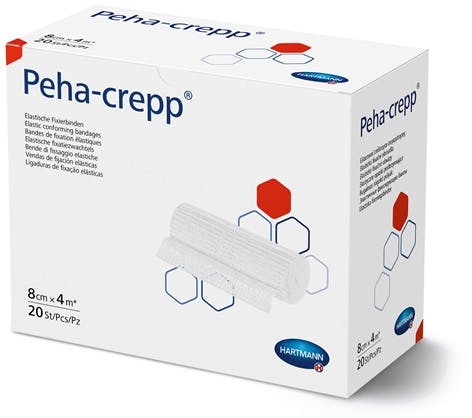 Peha Crepp - Superelastische Fixierbinden, 160% Dehnbarkeit, unsteril Produktbild Print Hauptbild L