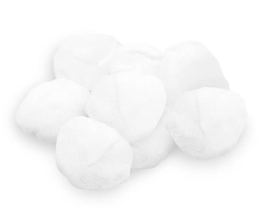 Beesana Mulltupfer, steril - 20 x 20 cm, pflaumengroß, rund, 40 x (2+3) Stück pro Packung Produktbild