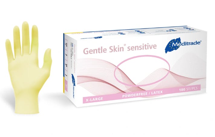 Gentle Skin sensitiv, unsteril - Puderfreie Latex-Untersuchungshandschuhe Produktbild Web Groß Detailbild 1 L