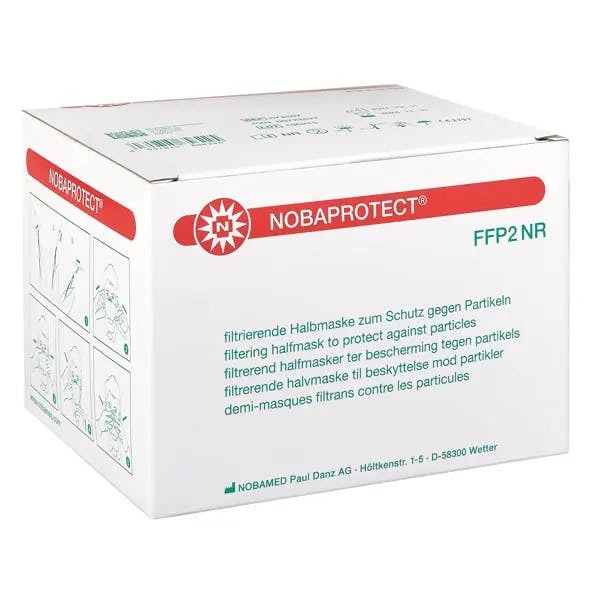 NOBAPROTECT FFP2 Atemschutzmaske - 94 % Filtereffizienz, CE-Zertifiziert, Komfortabel Produktbild