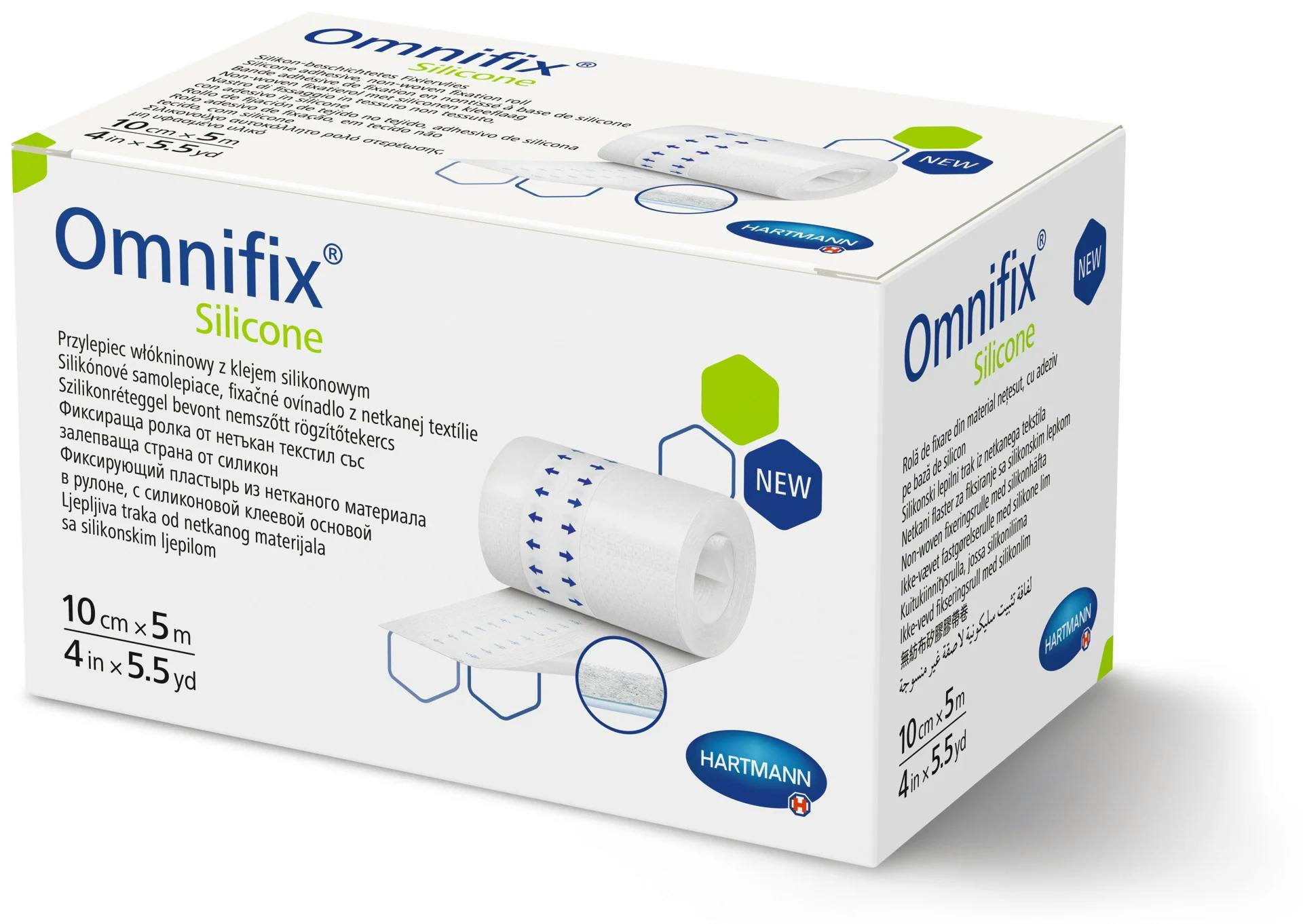 Omnifix silicone - Selbstklebendes und Hautfreundliches Silikonbeschichtetes Fixiervlies Produktbild