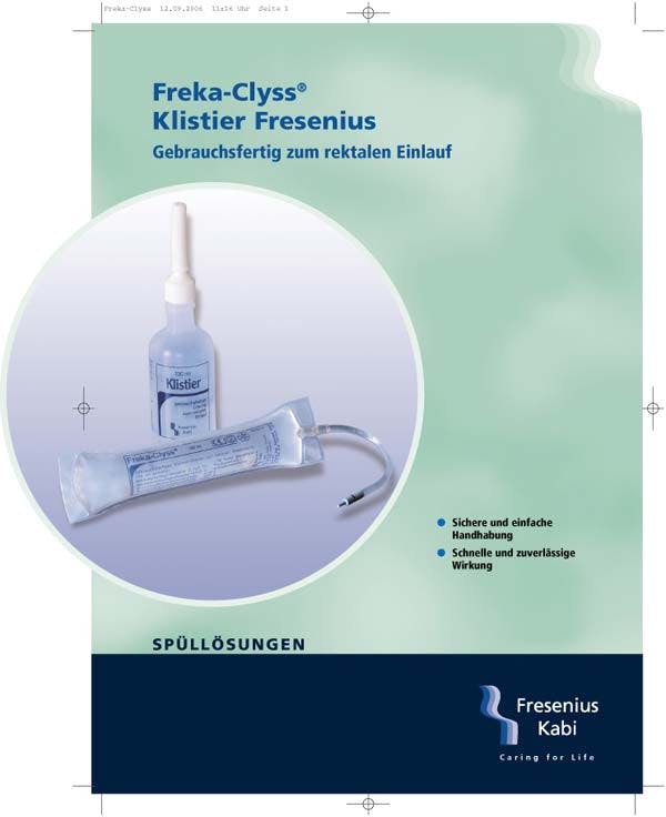 FREKA CLYSS Klistiere - Gebrauchsfertiger Beutel zum rektalen Einlauf Produktbild