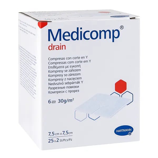 Medicomp drain Schlitzkompressen Produktbild