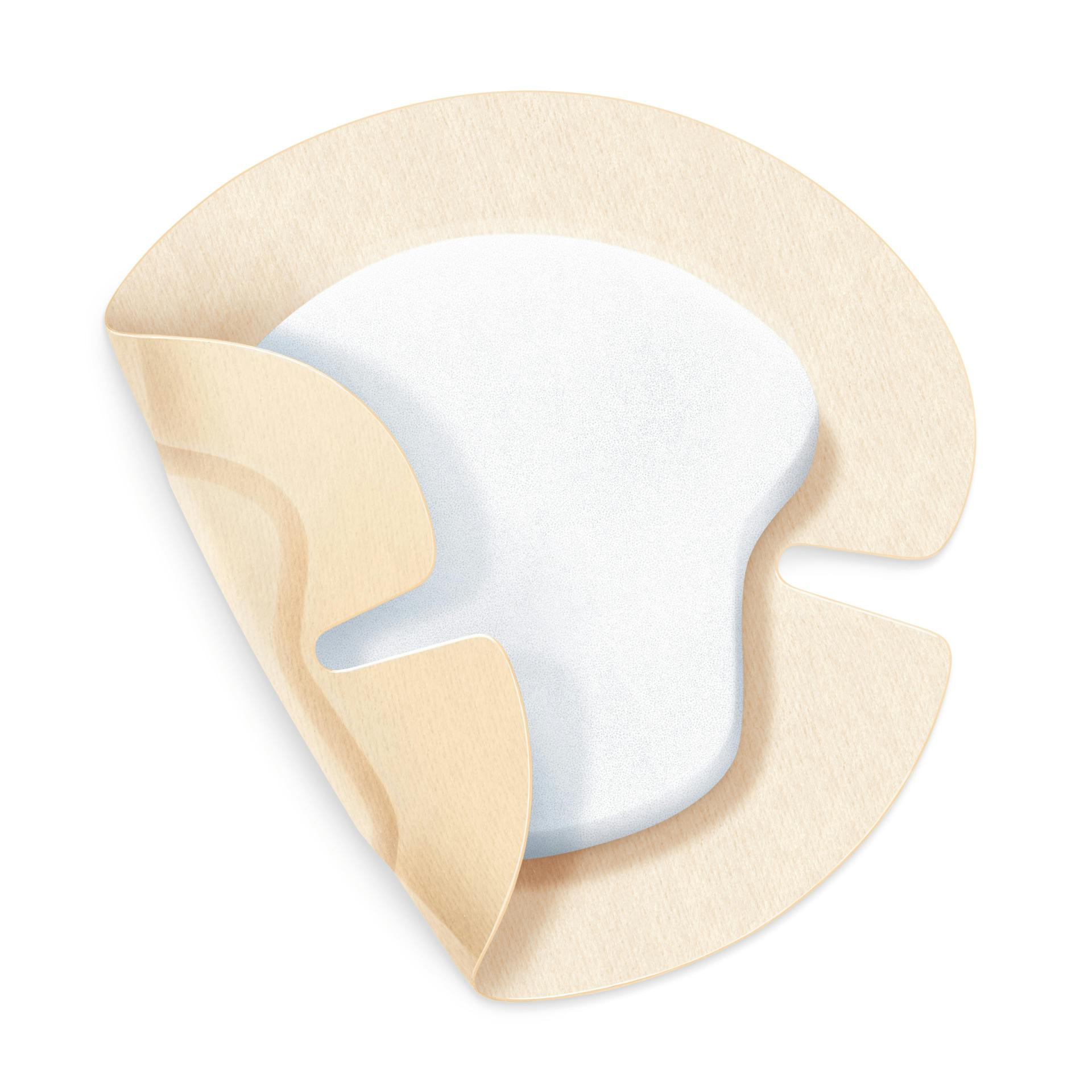 PermaFoam Classic Concave - hydrophiler Polymer-Schaumstoffverband - mit Kleberand Produktbild Web Groß Detailbild 1 L