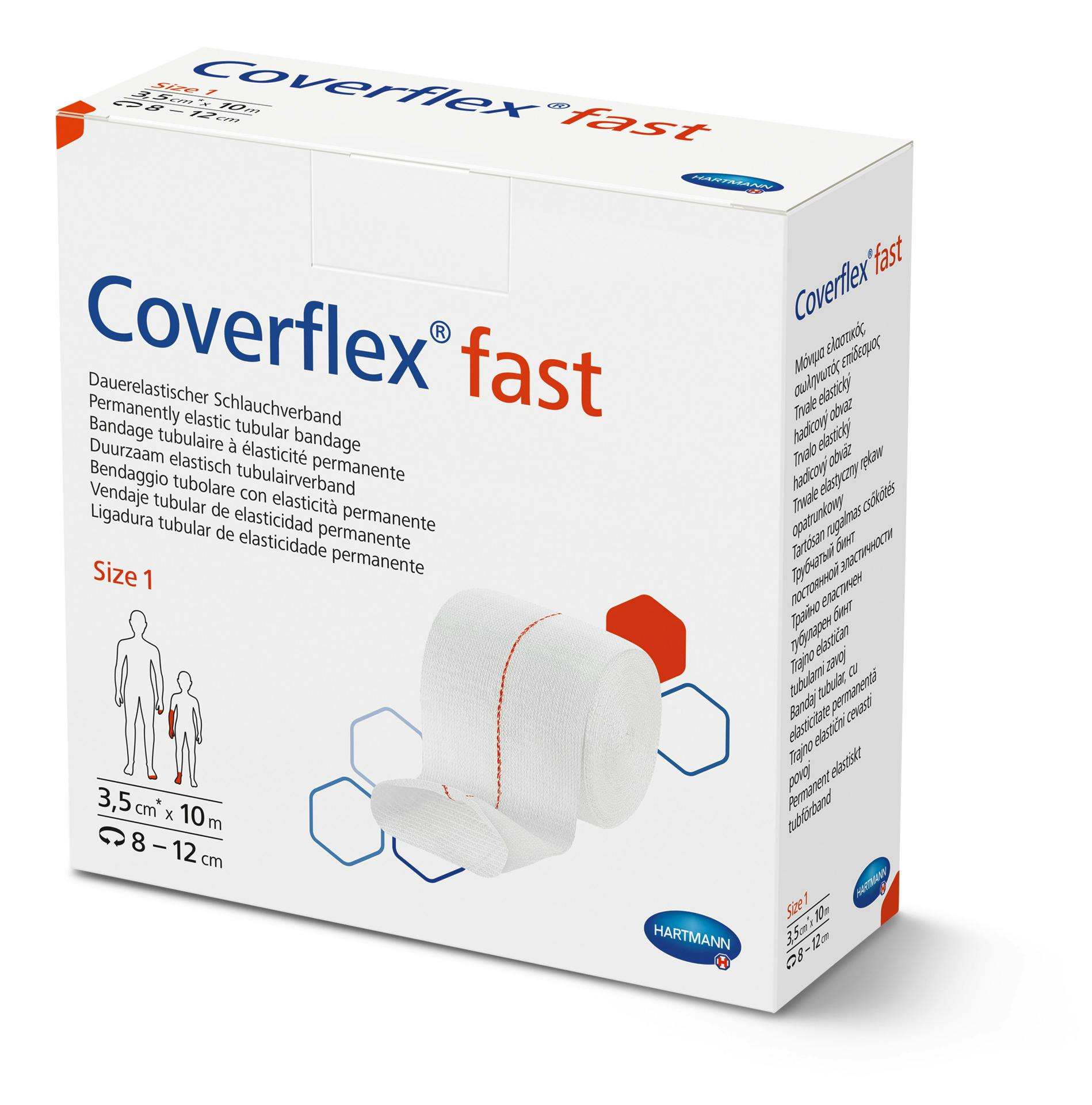 Coverflex fast - Dauerelastischer Rundgestrickter nahtloser Schlauchverband aus Viskose Produktbild Web Groß Detailbild 2 L
