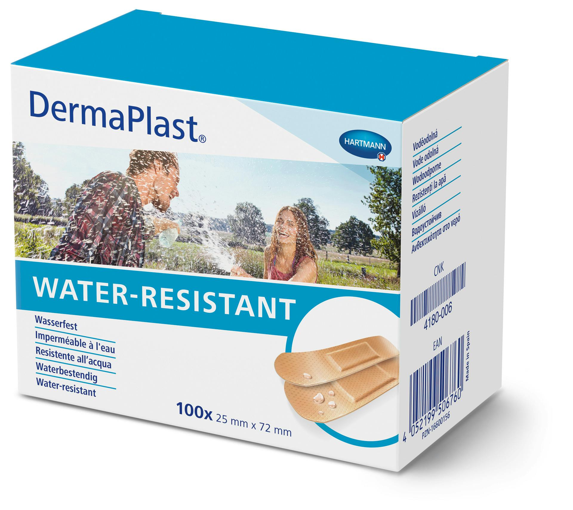 DermaPlast Water Resistant Pflasterstrips - wasserdichte Pflaster für empfindliche Haut Produktbild