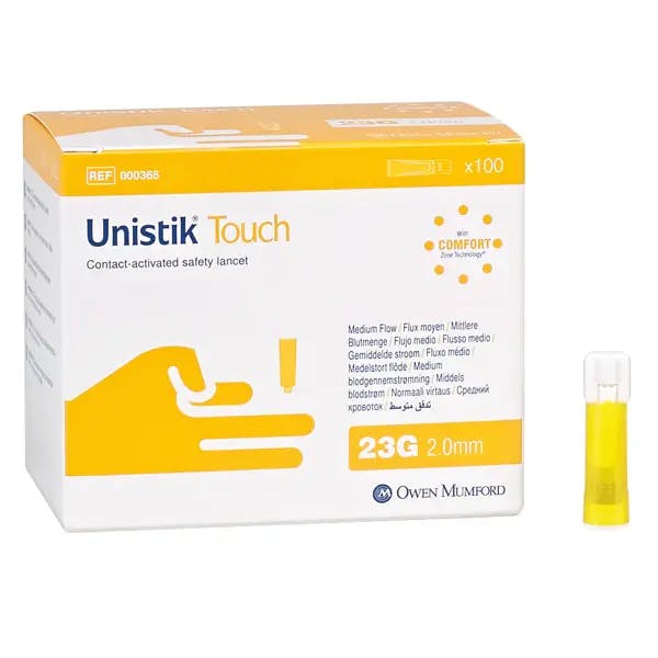 Unistik Touch Sicherheitslanzetten - Schmerzarme Blutentnahme Produktbild Web Groß Detailbild 4 L