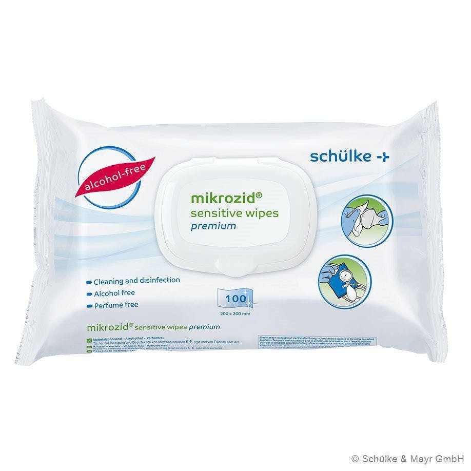 Mikrozid sensitiv wipes premium - Desinfektionstücher 20x20cm, Bakterizid, Viruzid Produktbild