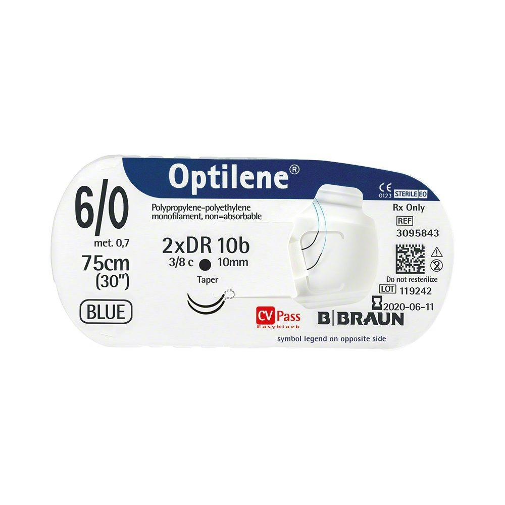 Braun Optilene blau - Nicht resorbierbares, monofiles Nahtmaterial Produktbild