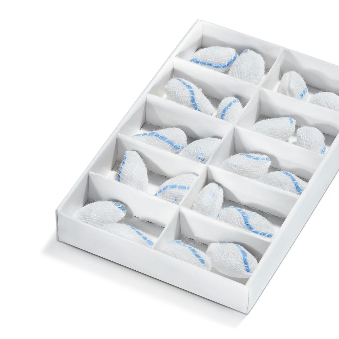 Telaprep - Präpariertupfer mit Telatrast-Röntgenkontrastfaden, doppelt steril verpackt Produktbild Web Groß Detailbild 1 L