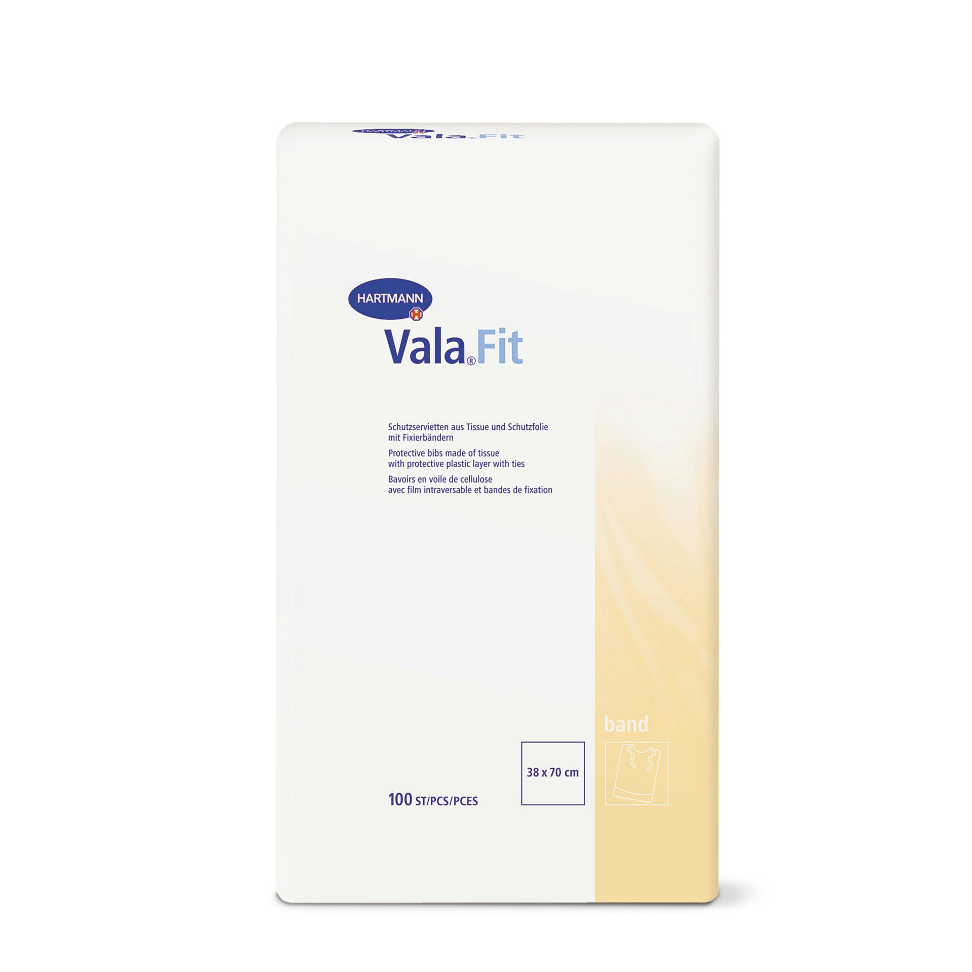 ValaFit Band - Einmal-Schutzlätzchen 3-lagig 38 x 70 cm zum Zusammenbinden im Nacken Produktbild