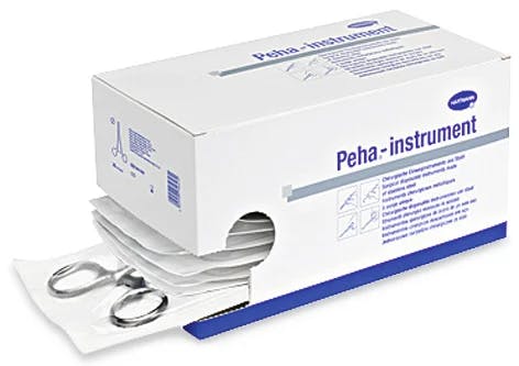 Chirurgische Schere - gerade, spitz/stumpf, 14,5 cm - steril einzeln verpackt Produktbild Web Groß Detailbild 1 L