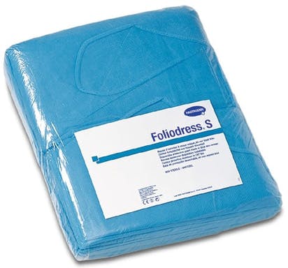 Foliodress S Einmal-Schutzkittel blau - Einheitsgröße 112 cm Produktbild