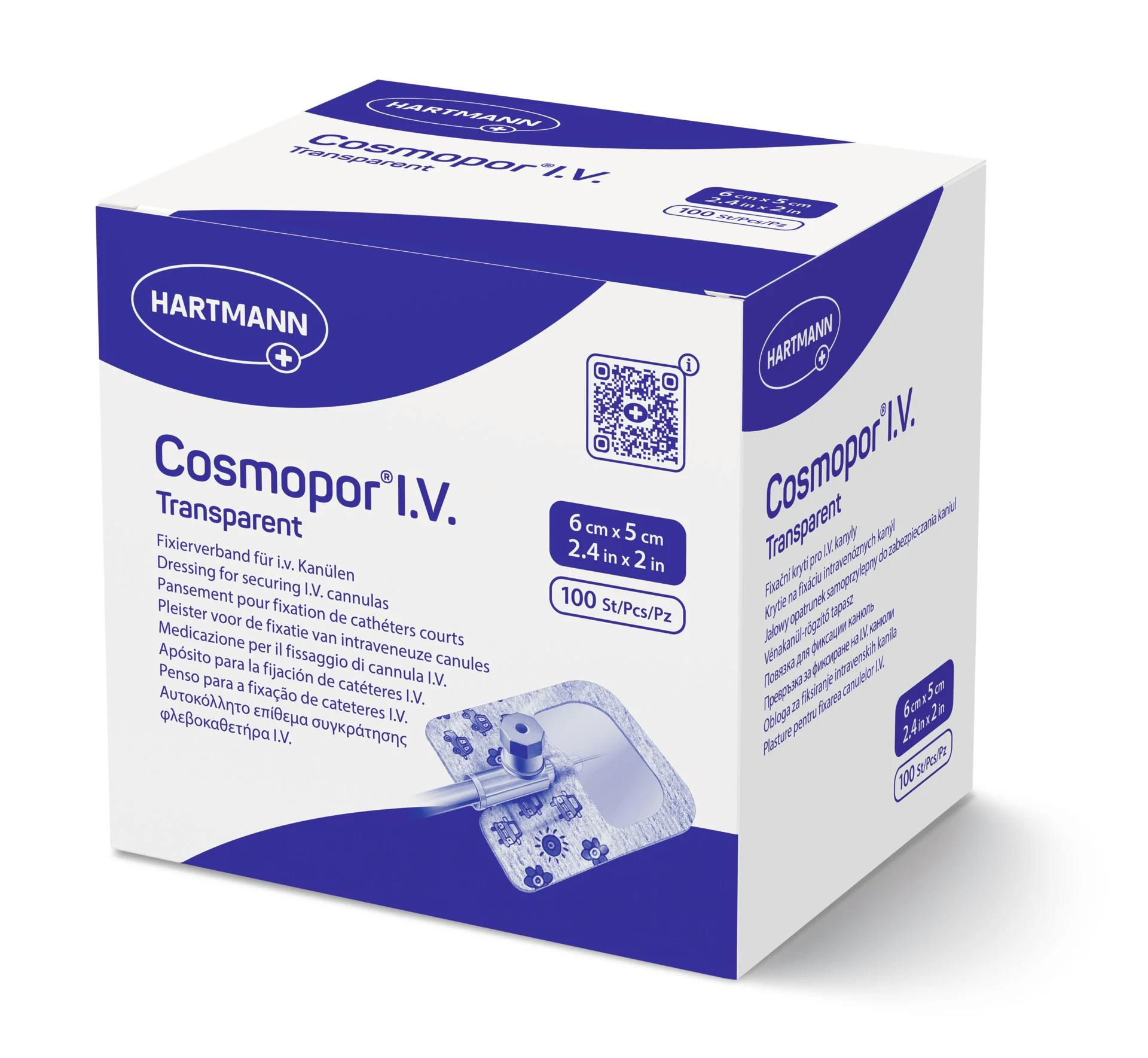 Cosmopor I.V. transparent - Selbstklebendes Kanülenfixierverband - Wasserdicht, Steril Produktbild Web Groß Detailbild 1 L