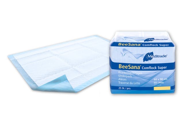 BeeSana Comflock Super - Krankenunterlagen 60 x 90 cm, 2-lagig, Zellstoff Produktbild