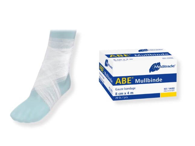 ABE Mullbinden - Starre Fixierbinde gem. DIN 61631, unsteril, 4 cm x 4 m Produktbild