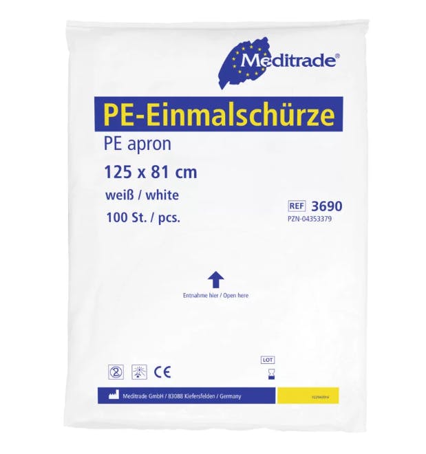 PE-Einmalschürzen - Mit Verschlussbändern an der Taille, Strapazierfähig, Unsteril Produktbild