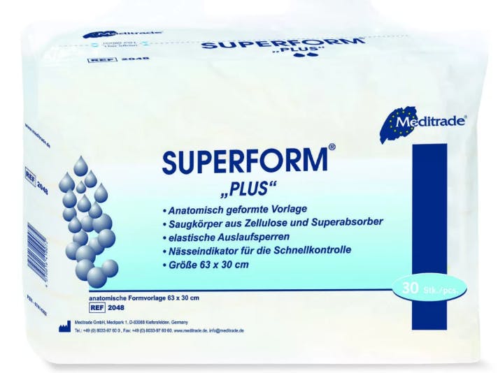BeeSana Superform plus - Inkontinenzvorlage mit Doppelkissen Produktbild