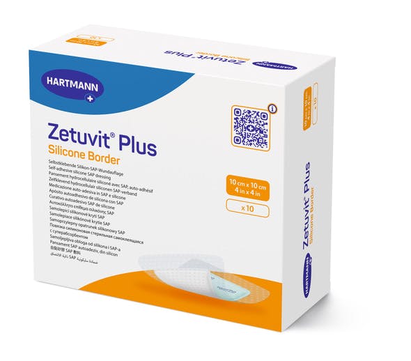 Zetuvit Plus Silicone Border - SAP-Wundauflage mit Silikon-Wundkontaktschicht Produktbild Web Groß Detailbild 1 L