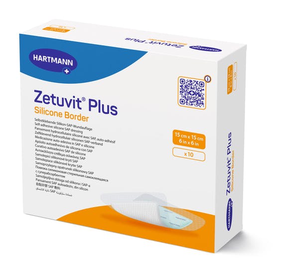 Zetuvit Plus Silicone Border - SAP-Wundauflage mit Silikon-Wundkontaktschicht Produktbild Web Groß Detailbild 2 L