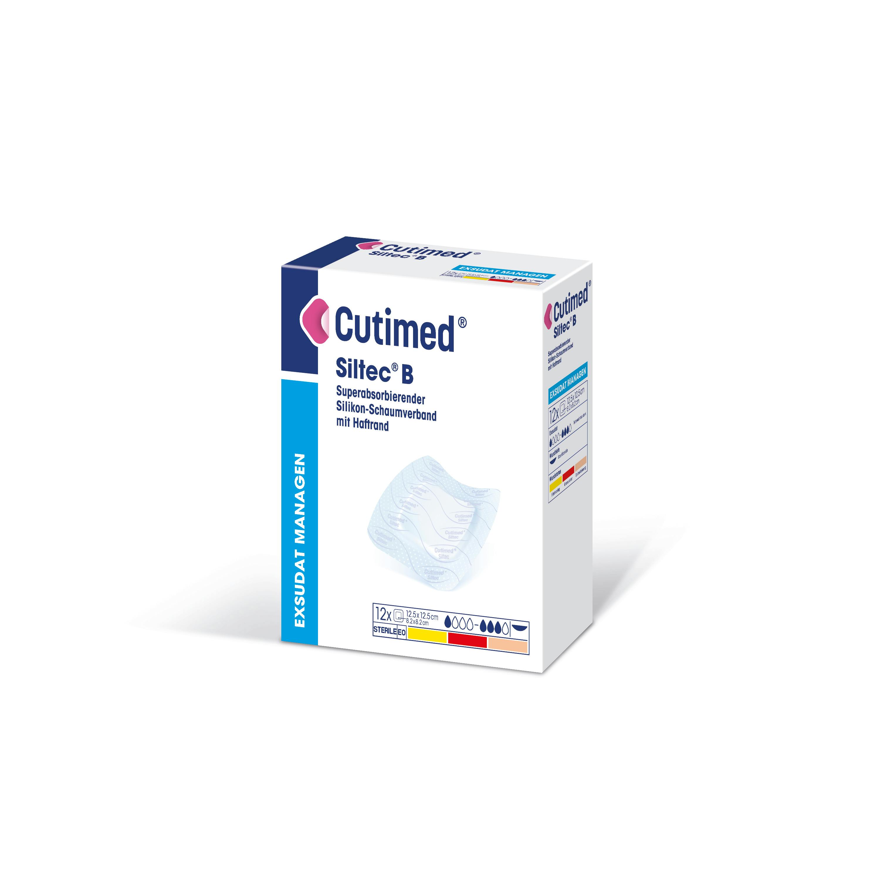Cutimed Siltec B - Superabsorbierender Silikon-Schaumverband mit Haftrand Produktbild