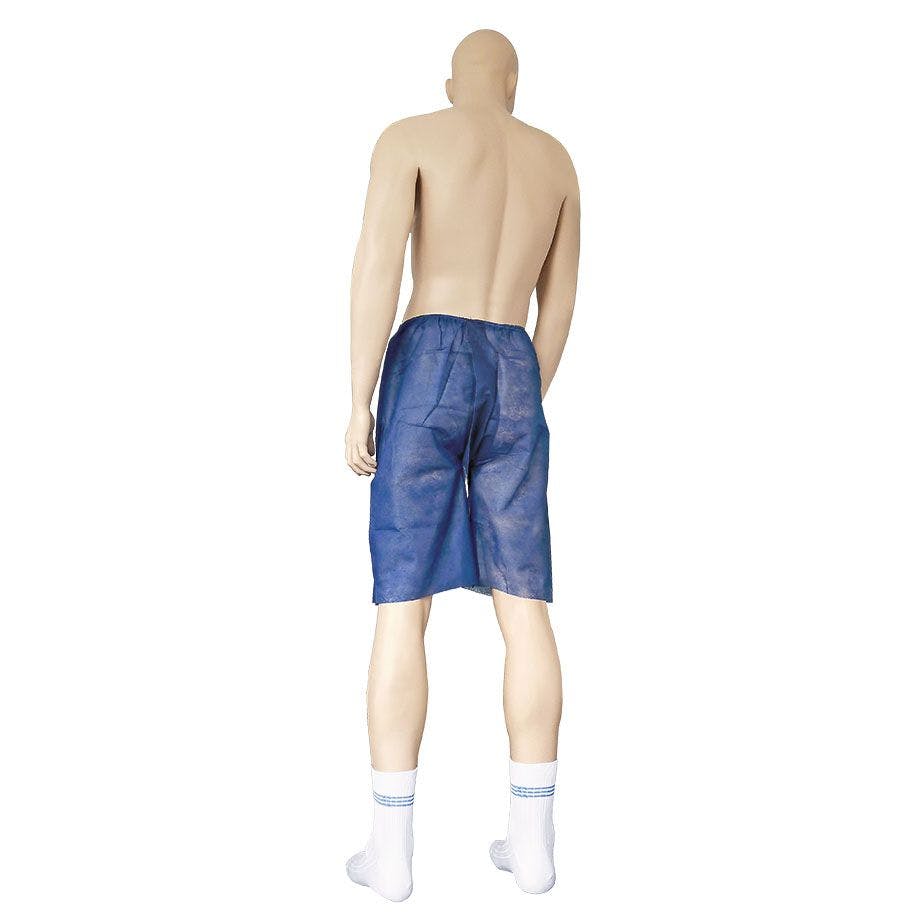 Koloskopiehosen Vlies - blaue Shorts aus Polypropylen, Luftdurchlässig, Latexfrei Produktbild