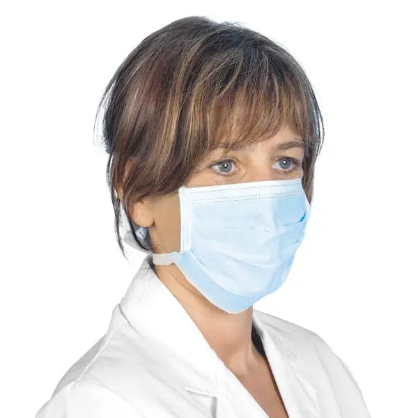 Chirurgischer Mundschutz zum Binden 3-lagig - hohe Filtereffizienz, hautfreundlich, 50 Stk Produktbild Web Groß Detailbild 1 L