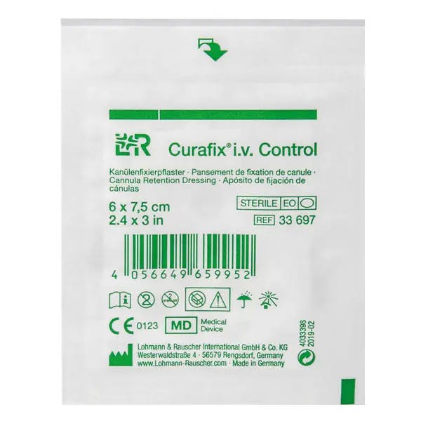 Curafix i.v. Control, Lohmann & Rauscher - Fixierpflaster mit transparentem Sichtfenster Produktbild Web Groß Detailbild 1 L