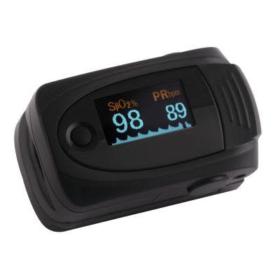 Finger-Pulsoximeter MX220 Schwarz - Anzeige von Sauerstoffsättigung und Pulsrate Produktbild