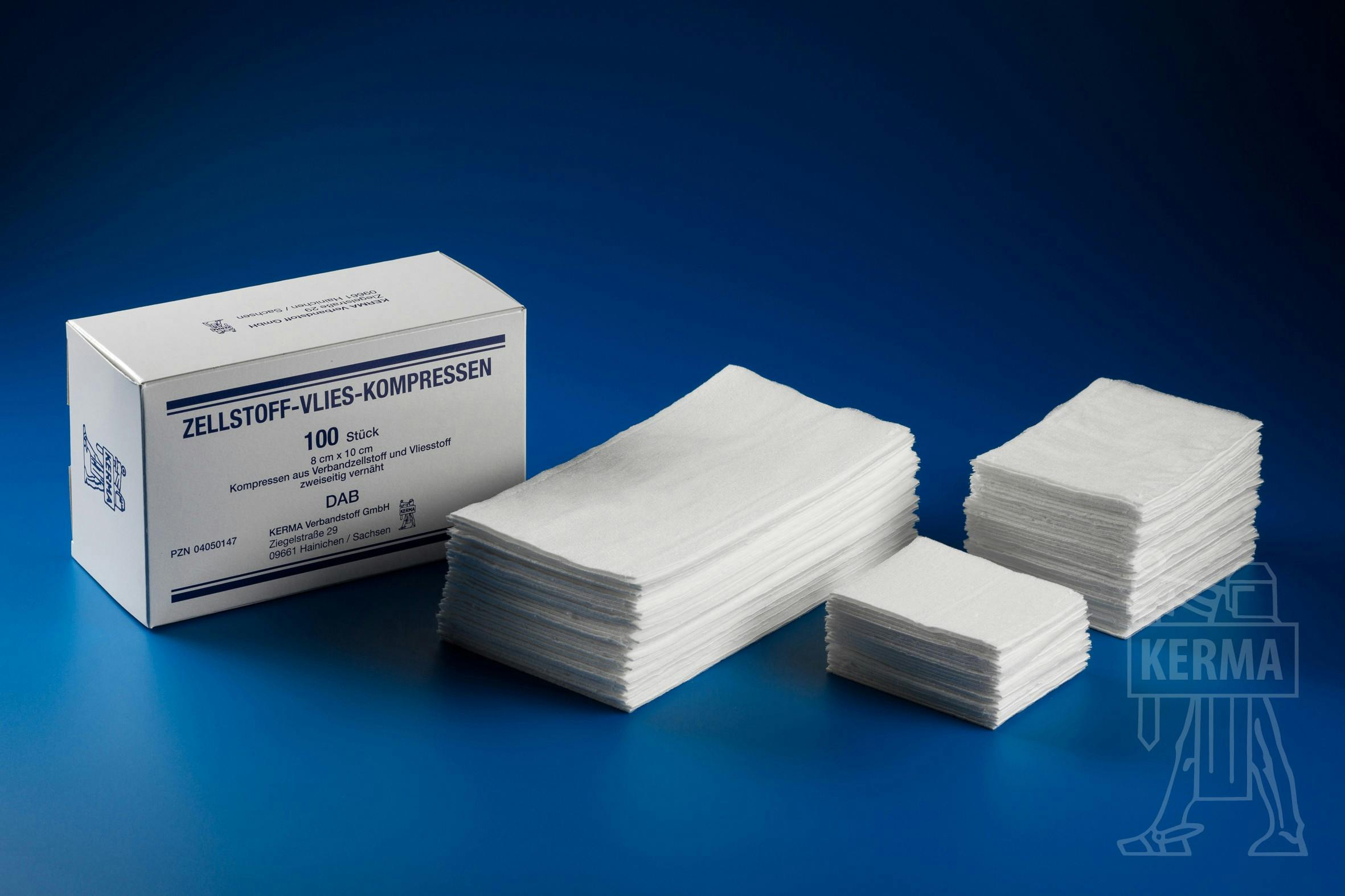 Zellstoff-Vlies-Kompressen unsteril - 12-Lagig, Vlies und hochsaugfähiger Verbandzellstoff Produktbild