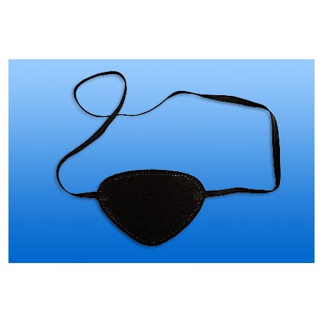 Augenklappen, schwarz - Steif mit elastischem Band, 25 Stück Produktbild