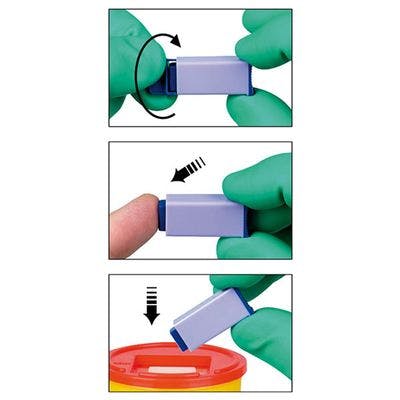 Sterilance Press II Sicherheitslanzette - Für die sichere, fast schmerzfreie Blutentnahme Produktbild Web Groß Detailbild 1 L