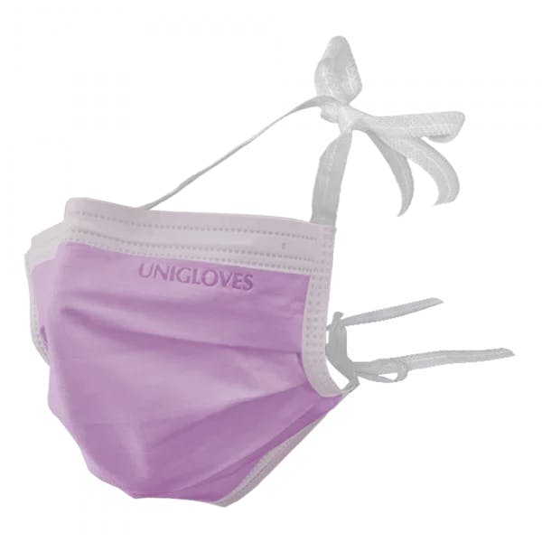 Unigloves OP-Mundschutz-Basic - 50 Stück 3-Lagig Typ II R zum Binden Formbarer Nasenbügel Produktbild Web Groß Detailbild 3 L