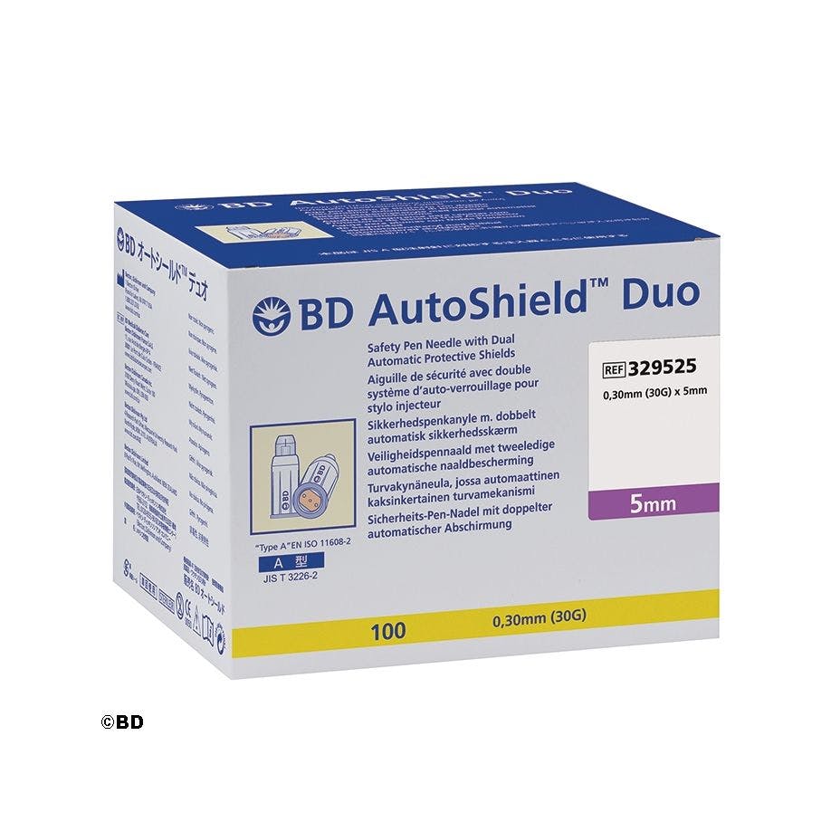 BD AutoShield Duo Sicherheits-Pen-Nadeln - Für alle gängigen Pens der Diabetestherapie Produktbild