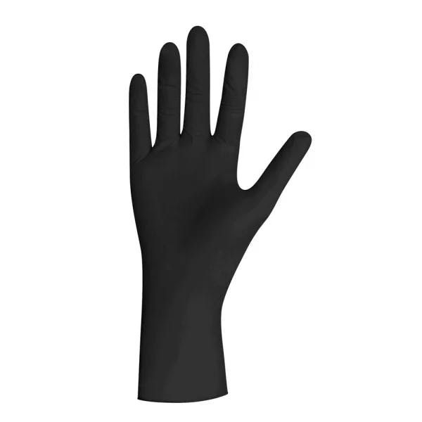 Nitrilhandschuhe BLACK PEARL - latexfrei, unsteril, puderfrei, schwarz Produktbild Web Groß Detailbild 1 L