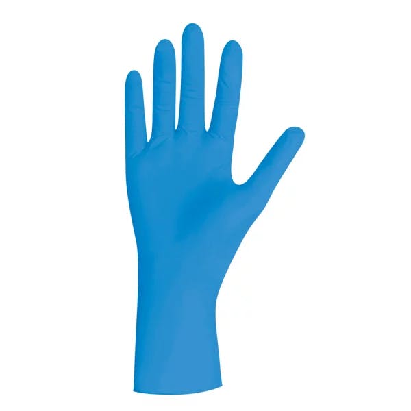 Nitrilhandschuhe blau - extra lang, puder- und latexfrei, unsteril Produktbild Web Groß Detailbild 1 L