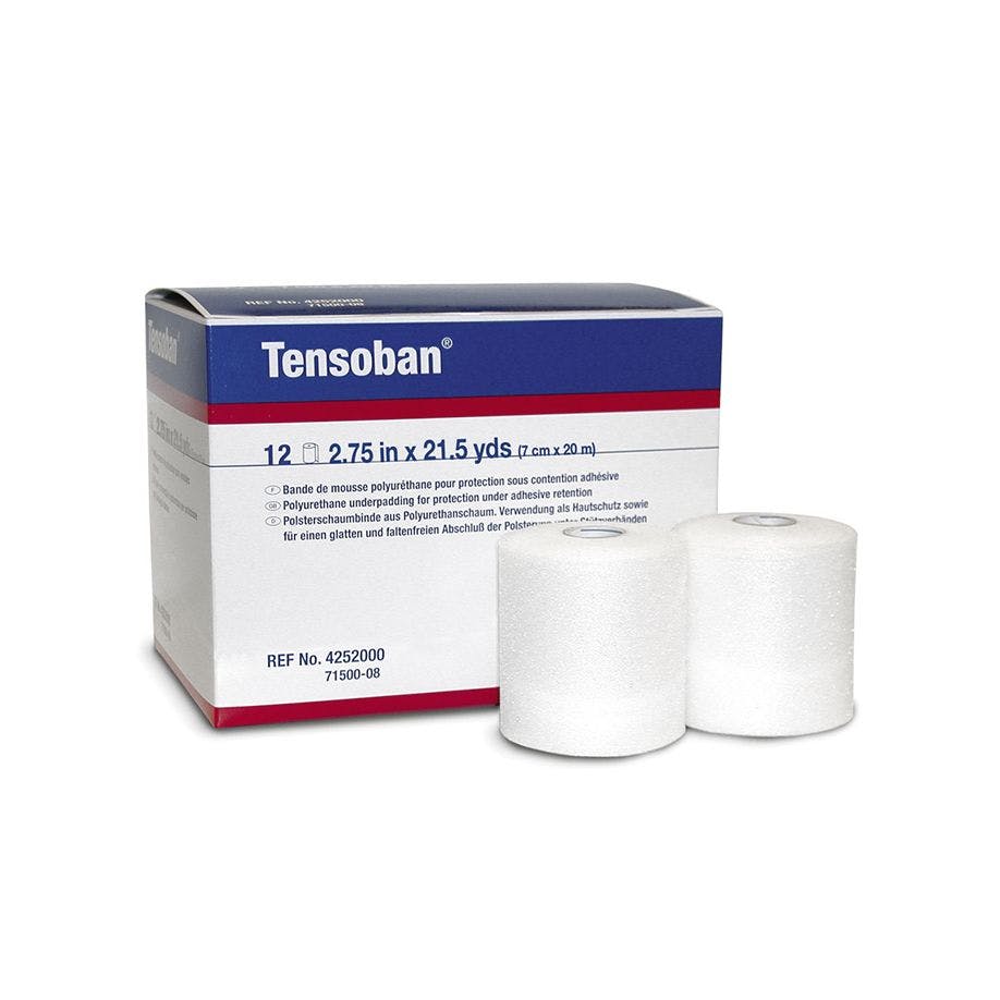 Tensoban, 7 cm x 20 m - Polsterschaumbinden aus Polyurethanschaum, 12 Stück Produktbild