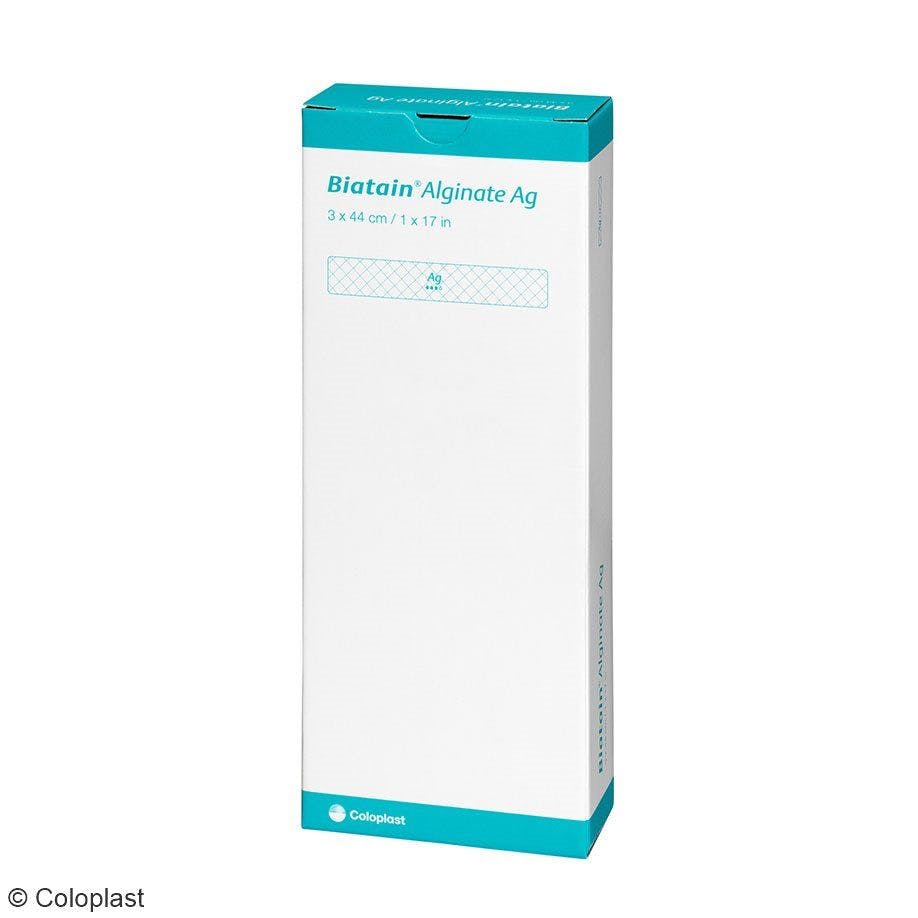 Biatain Alginate Ag Tamponaden mit Silber - Steril, 3 x 44 cm Produktbild