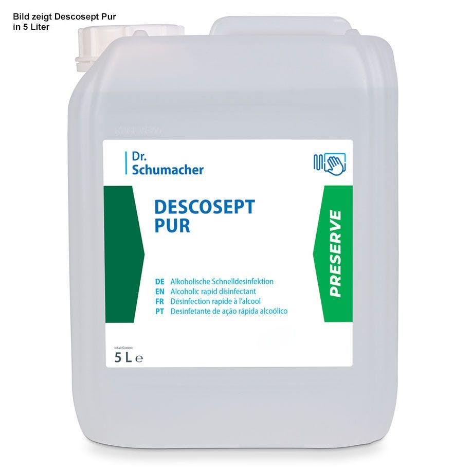 Descosept Pur - Alkoholische Schnelldesinfektion für Inventar, Flächen, Medizinprodukte Produktbild Web Groß Detailbild 1 L
