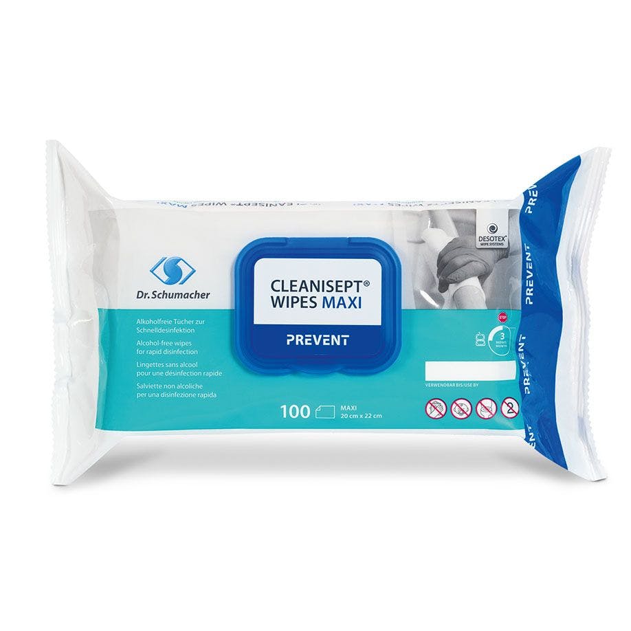 Cleanisept Wipes Desinfektionstücher Maxi - Flowpack, alkoholfrei, ohne Aldehyde/Phenole Produktbild