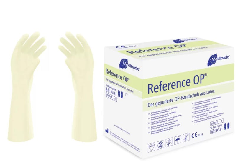 Reference OP-Handschuhe - Latex, steril, gepudert, Paarweise verpackt Produktbild