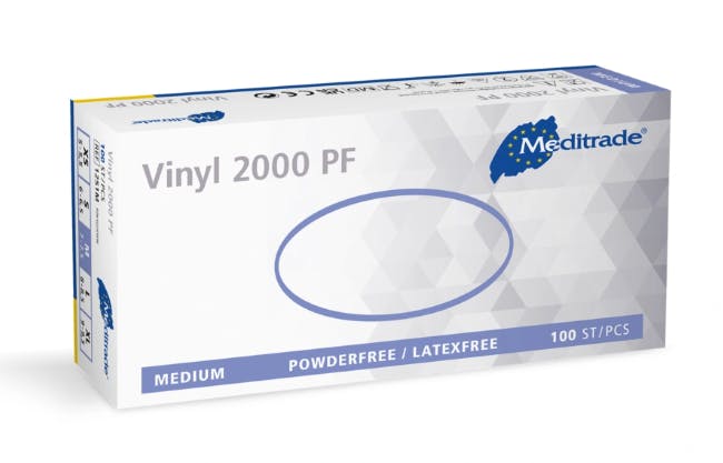 Einmaluntersuchungshandschuhe Vinyl 2000 PF - Latexfrei, puderfrei, unsteril Produktbild Web Groß Detailbild 1 L