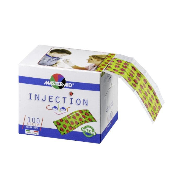 100 Stück Injektionspflaster color Marienkäfer - kleine Pflasterstrips für Kinder Rolle Produktbild
