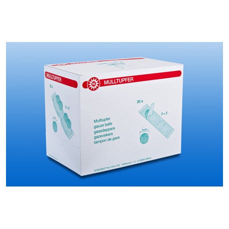 Noba-Mulltupfer, Steril-Set - Pflaumengroß Ø 3cm in weicher Tiefziehfolie Produktbild Web Groß Detailbild 3 L