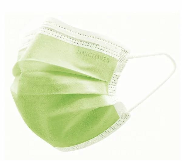 Unigloves Profil plus Mundschutz  - latexfrei mit Ohrschlaufen, EN14683, TYP - II R Produktbild Web Groß Detailbild 3 L