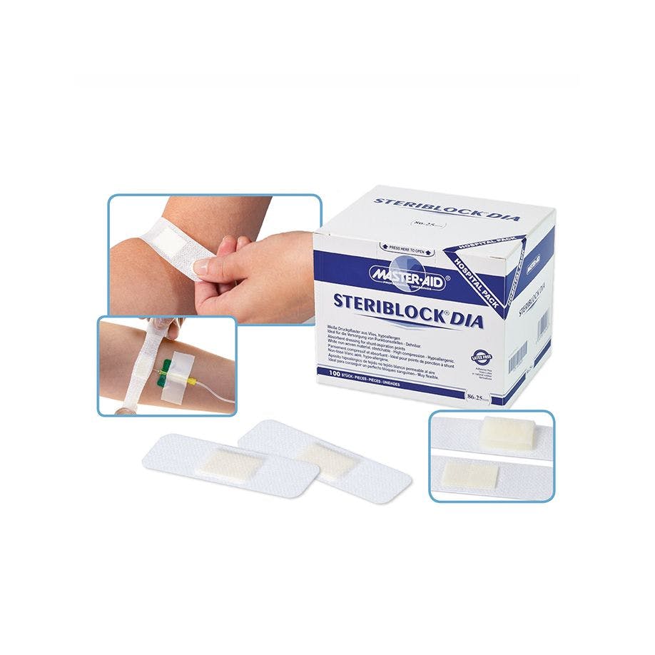 Steriblock Dia Wundauflagen, steril - weiß, 86 x 25 mm Produktbild