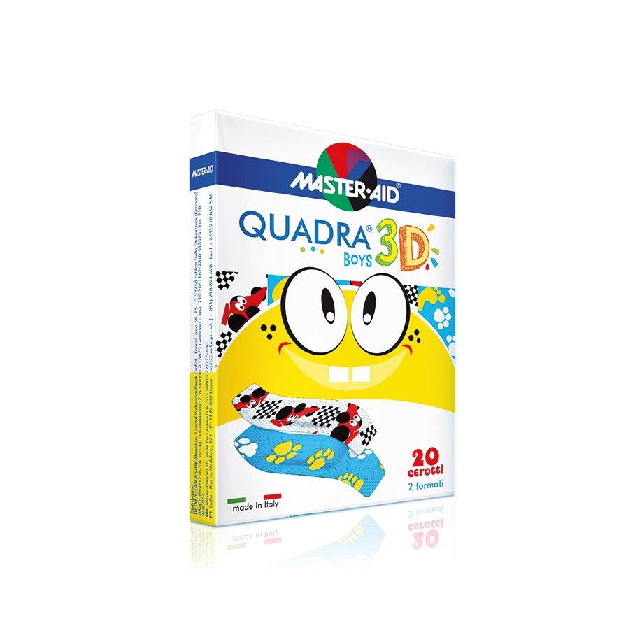 Quadra 3D Kinderpflaster, 20 Stück - Für kleine bis mittelgroße Wunden Produktbild