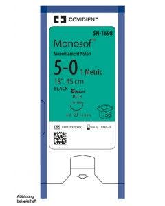 Medtronic Monosof schwarz - Monofiles, unbeschichtetes, nicht resorbierbares Nahtmaterial Produktbild