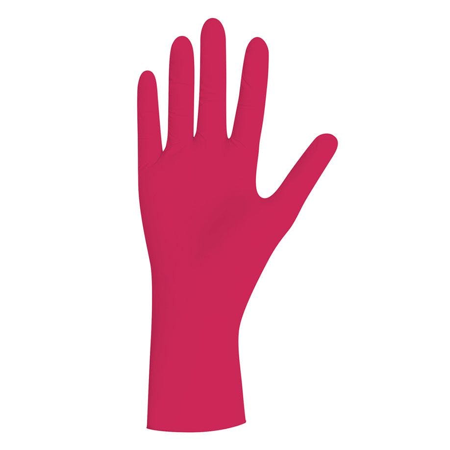 Nitrilhandschuhe RED PEARL - unsterile puderfreie Untersuchungshandschuhe, rot Produktbild